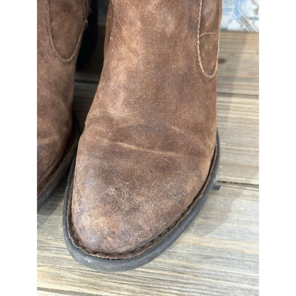 Born Over Knee Suede Boots BOHO Women's Caramel Brown Sz 7 M